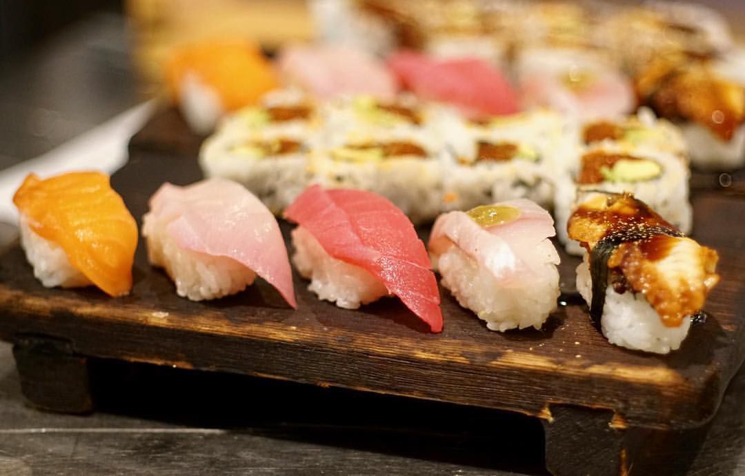 Pieces of sushi.