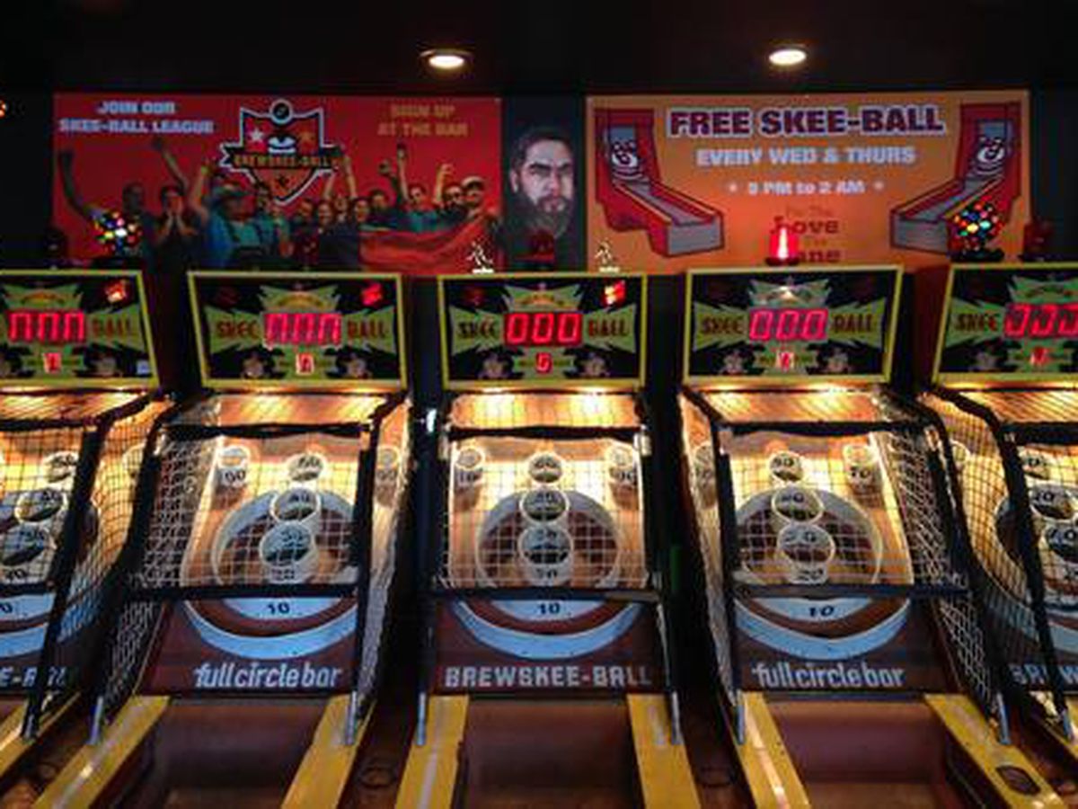 Skee-Ball lanes.