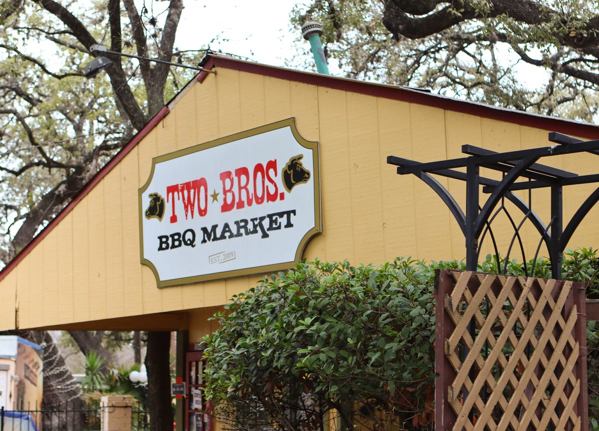 The entrance of Two Bros. BBQ Market.
