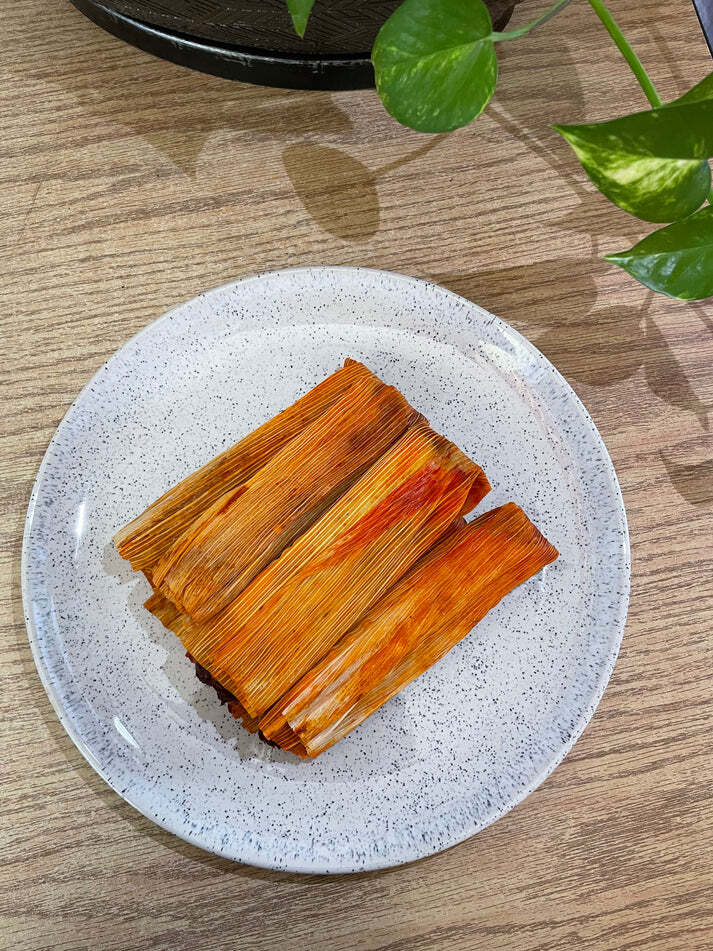 A plate of tamales.
