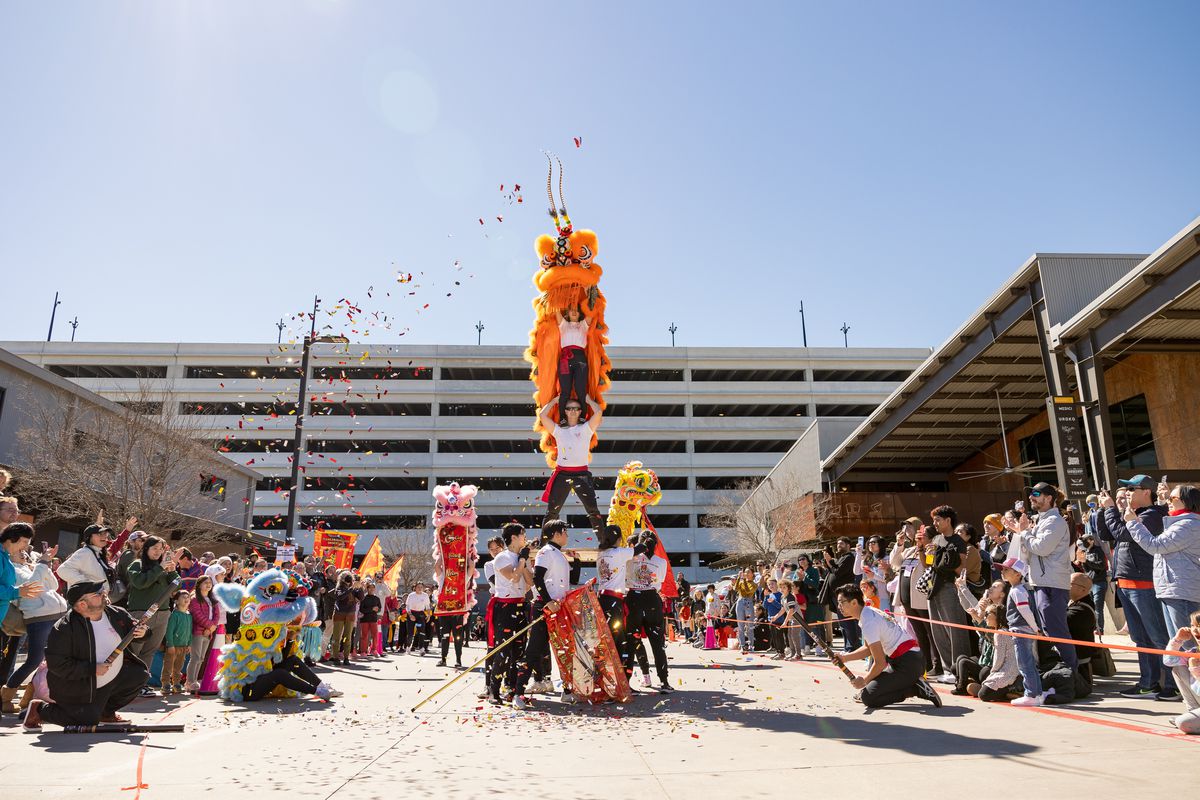 Dancers perform at the Lunar New Year Festival in East Austin.