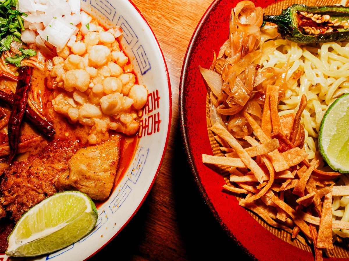 Two bowls of ramen.