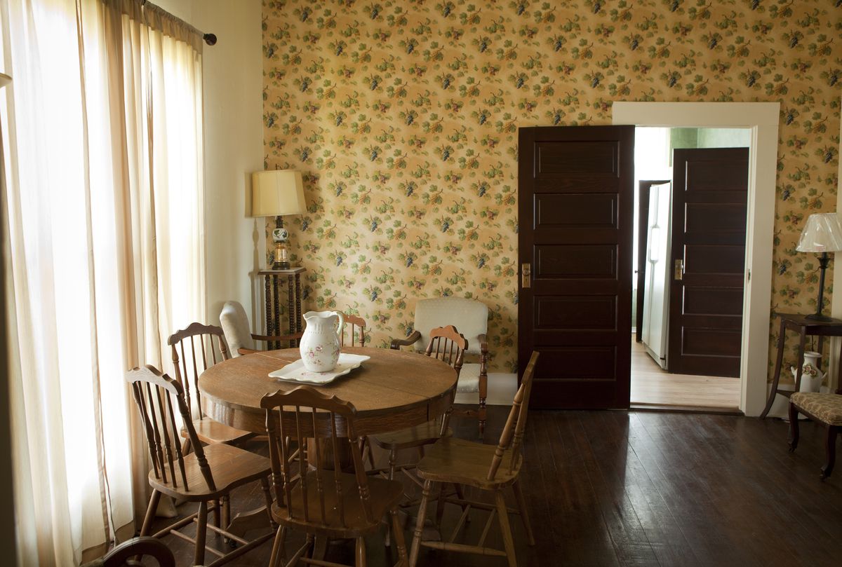 A view of the kitchen in Roxie’s original home.