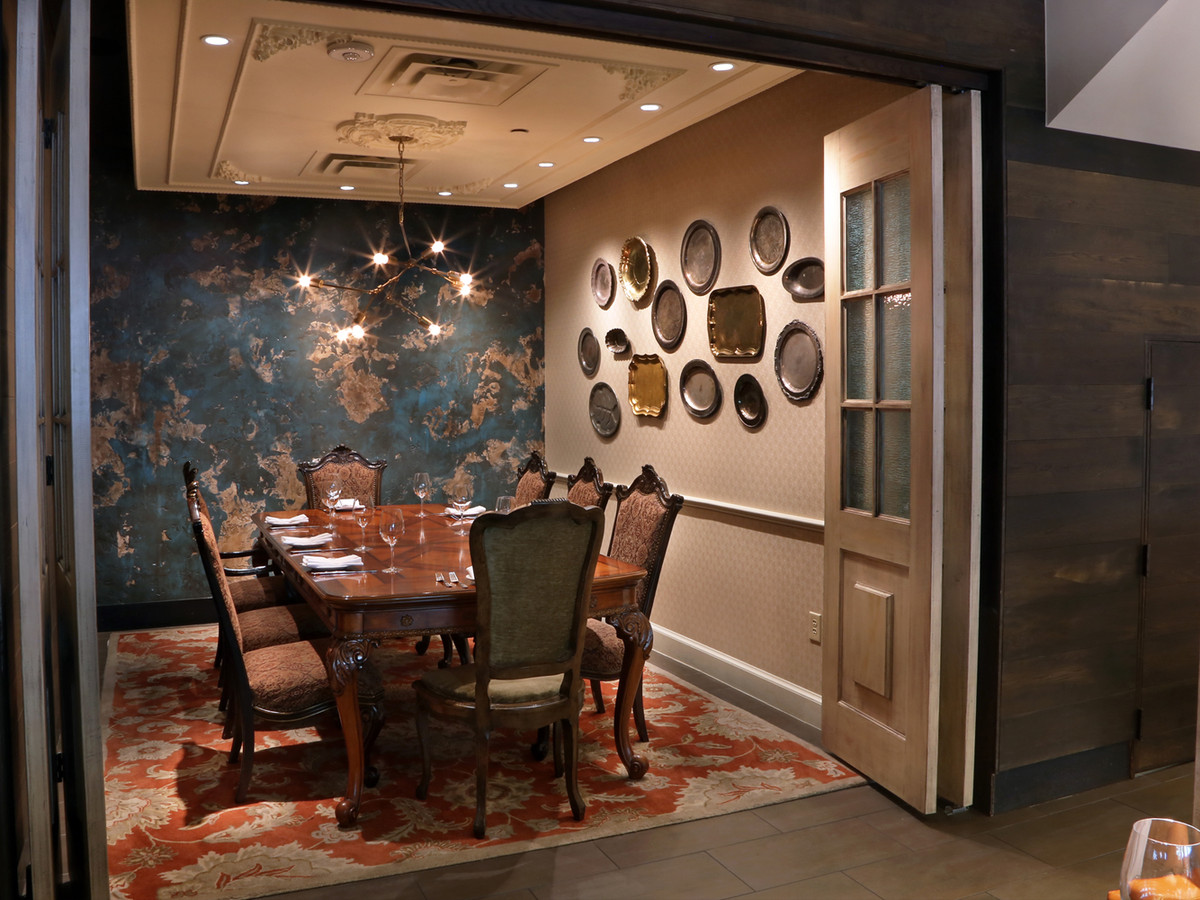 A dining room.