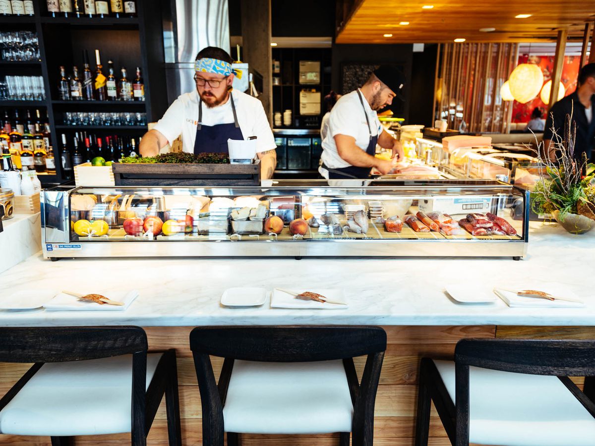 The sushi bar at Uchi Denver.